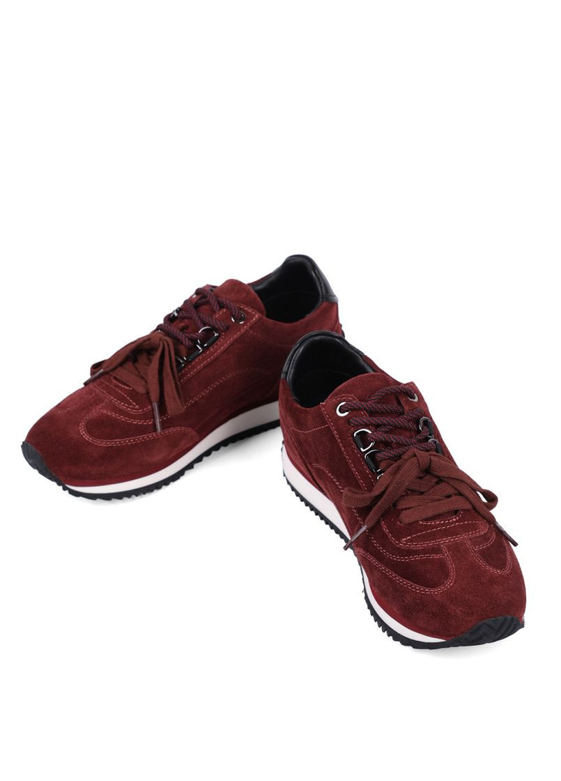 Женские Кроссовки 201-24214-1-2A Бордовый Велюр MIRATON бордовые демисезоны (368753973)