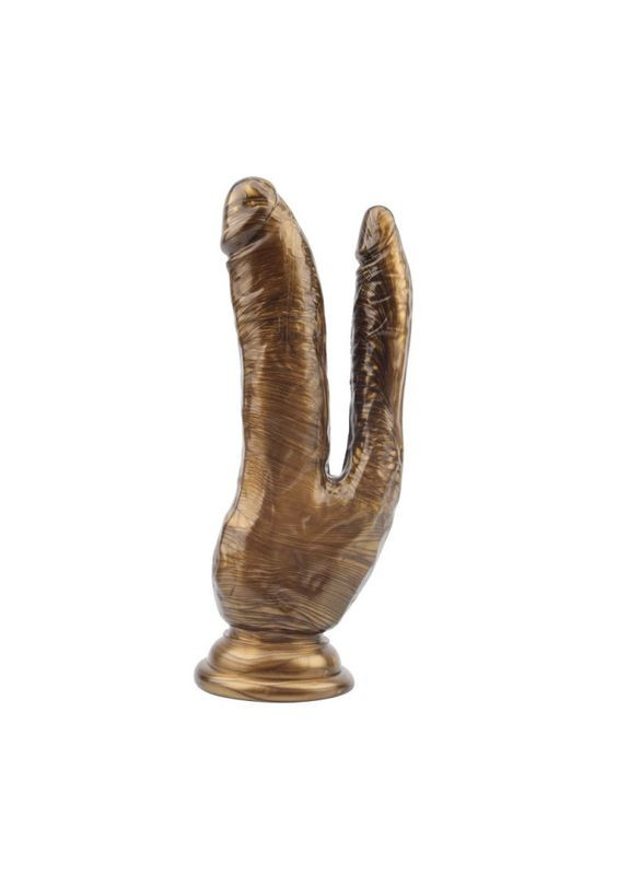 Фаллоимитатор двойной Dark Muscle Ivana Havesex на присоске, золотистый Chisa (303895476)
