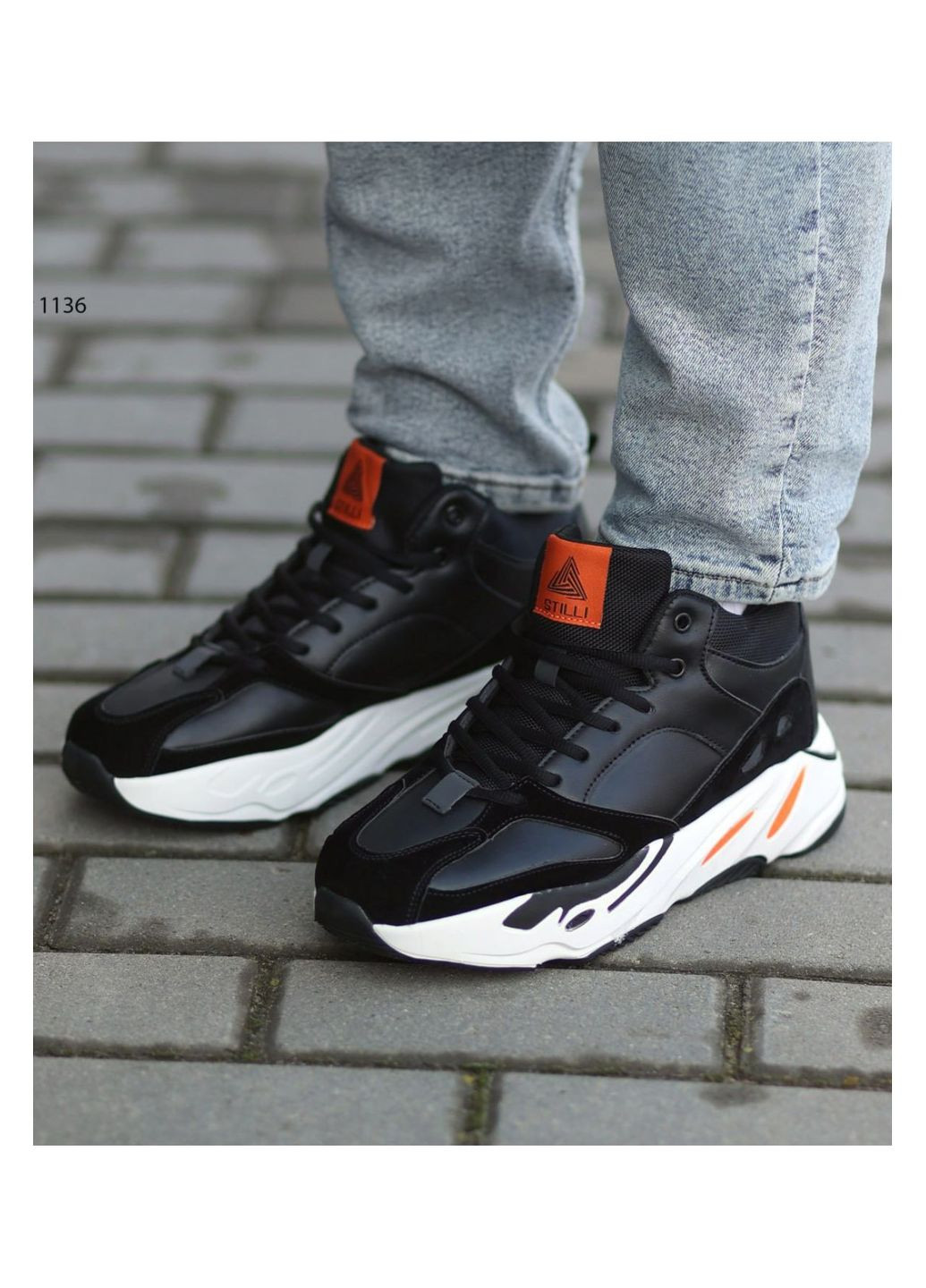 Черные зимние зимние кроссовки No Brand