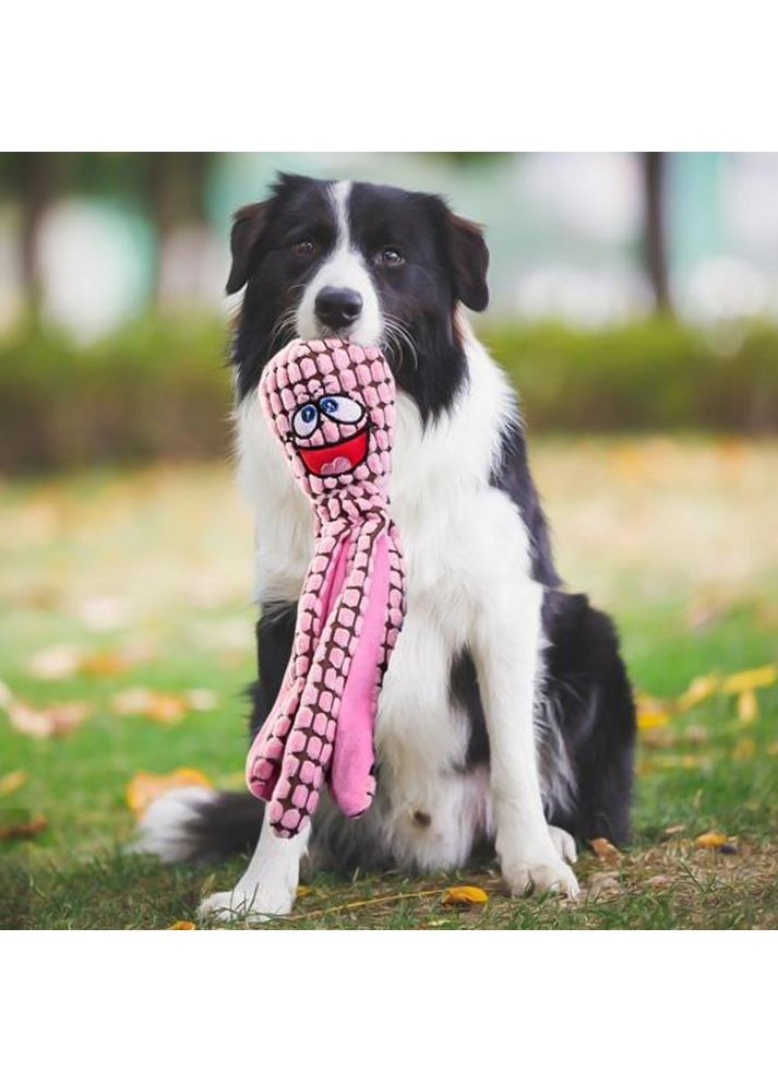 Іграшка жувальна м’яка для собак Восьминіг рожевого кольору (TA0137_2) No Brand (372126378)