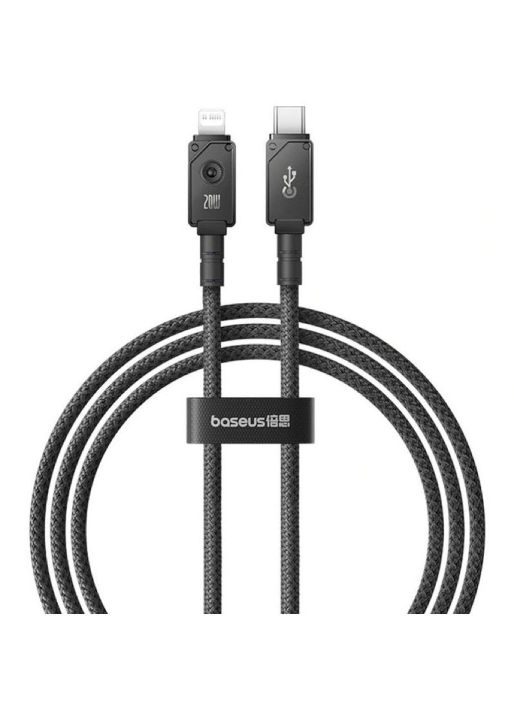 Кабель Unbreakable Series Fast Charging Data Cable Type-C to iP 20W 2m Cluster Black Baseus (371363759)