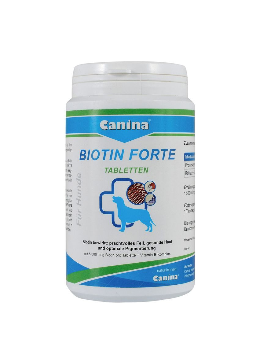 Інтенсивний курс для шерсті Biotin Forte 200 г 60 таблеток (4027565101108) Canina (279572633)