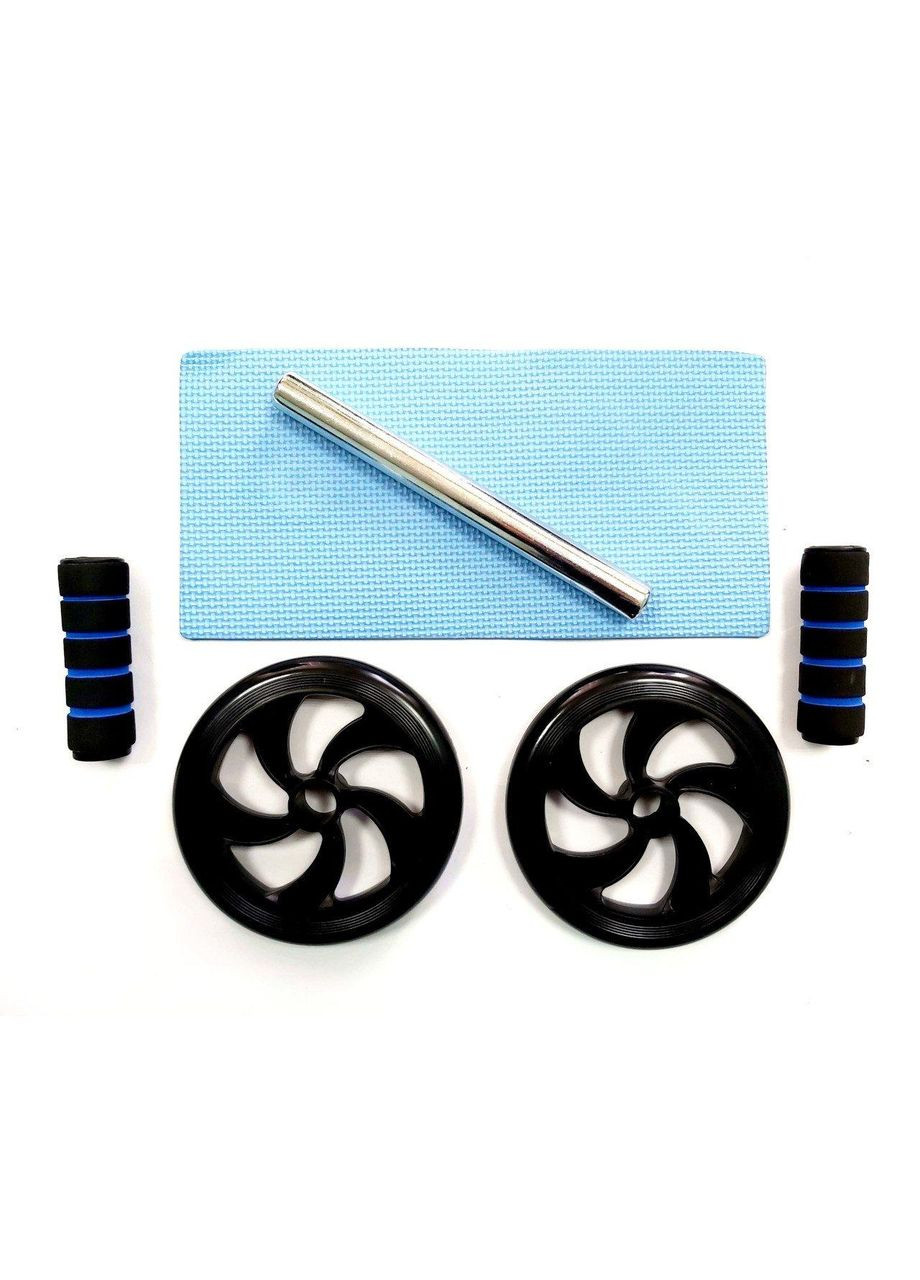 Ролик гимнастический двухколесный черный 1609black SNS (316141789)