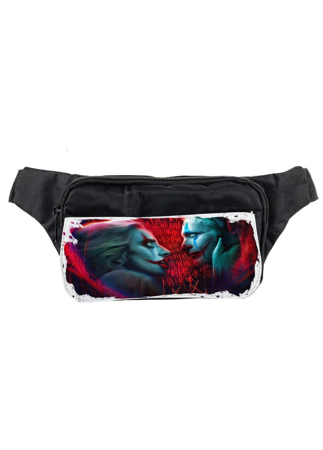 Сумка на пояс (через плечо) бананка, фильм Джокер #011 унисекс, 14*22 см, черный No Brand (316119349)