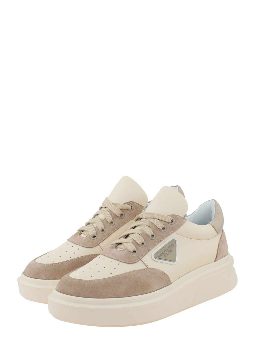 Кавові кеди rs837 бежевий-кавовий Sothby's