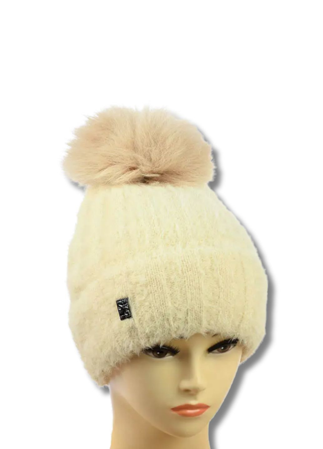 Жіноча ангорова шапка з помпоном - Марго No Brand Шапка жіноча (352690404)