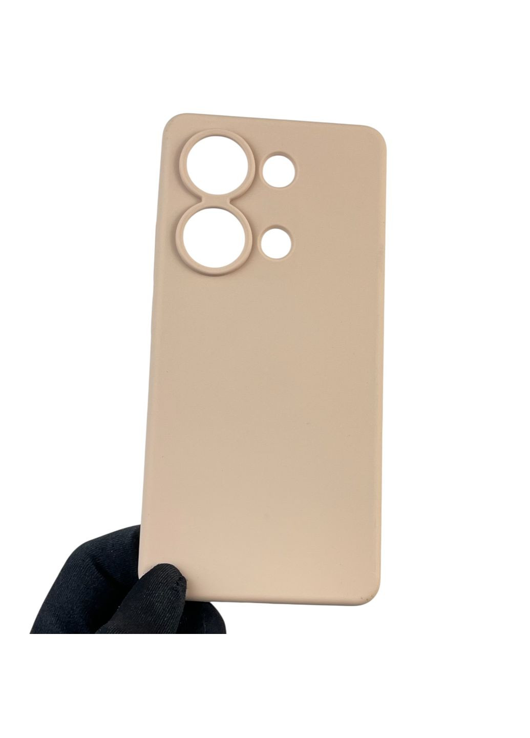 Чехол для Redmi Note 13 Pro 4G силиконовый с микрофиброй на сяоми редми нот 13 про 4г пудровый Xiaomi (366387671)