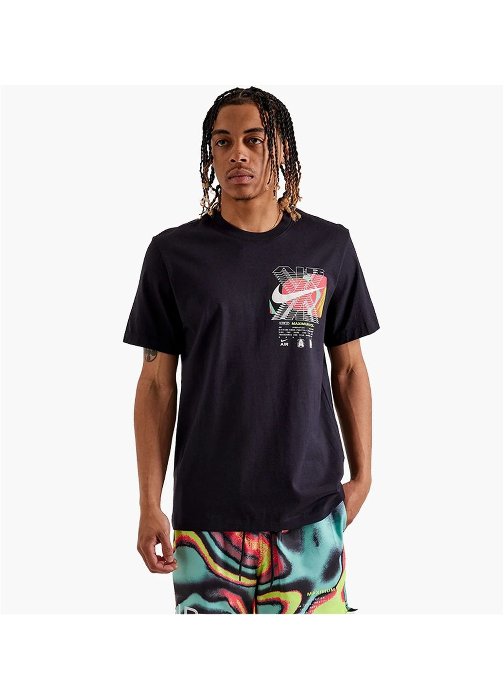 Чорна футболка чоловіча max volume tee black Nike