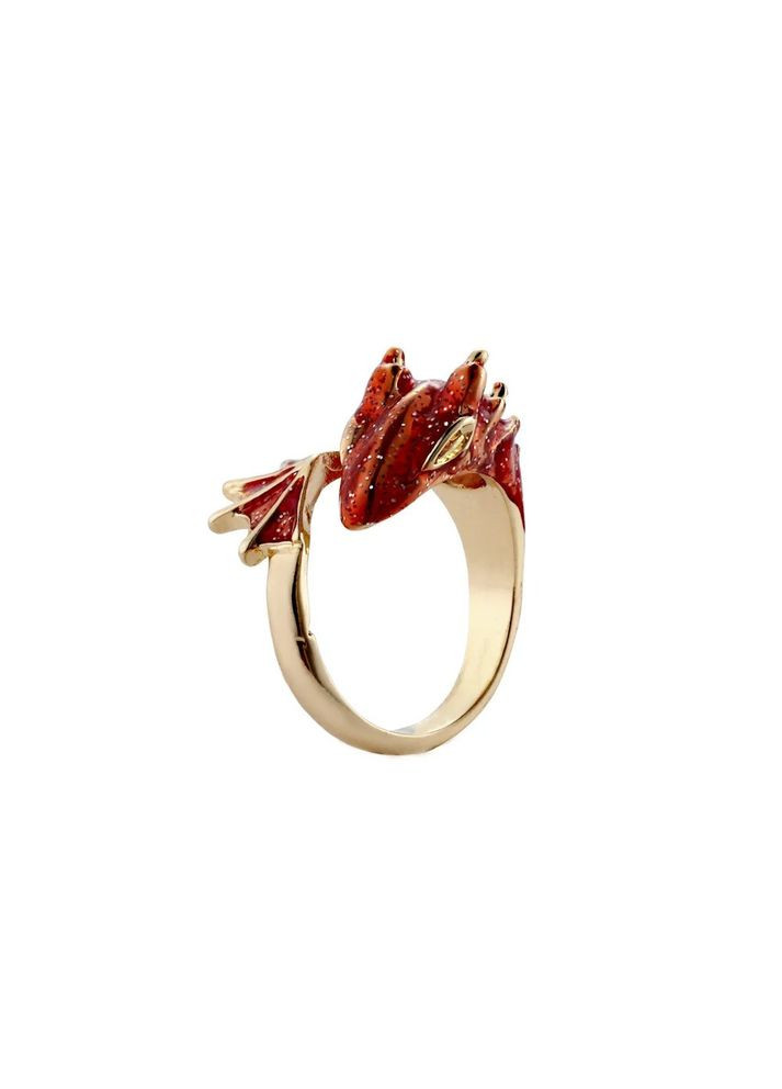 Кольцо дракон перстень в виде Древнего дракона огня золотистый размер регулируемый Fashion Jewelry (285814487)