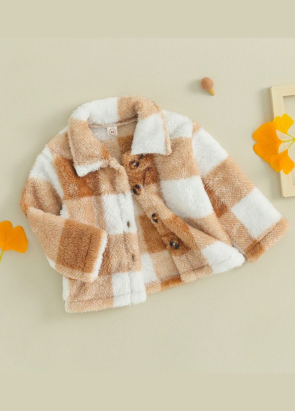 Плюшеве пальто-сорочка для дітей унісекс у клітку No Brand (280931196)