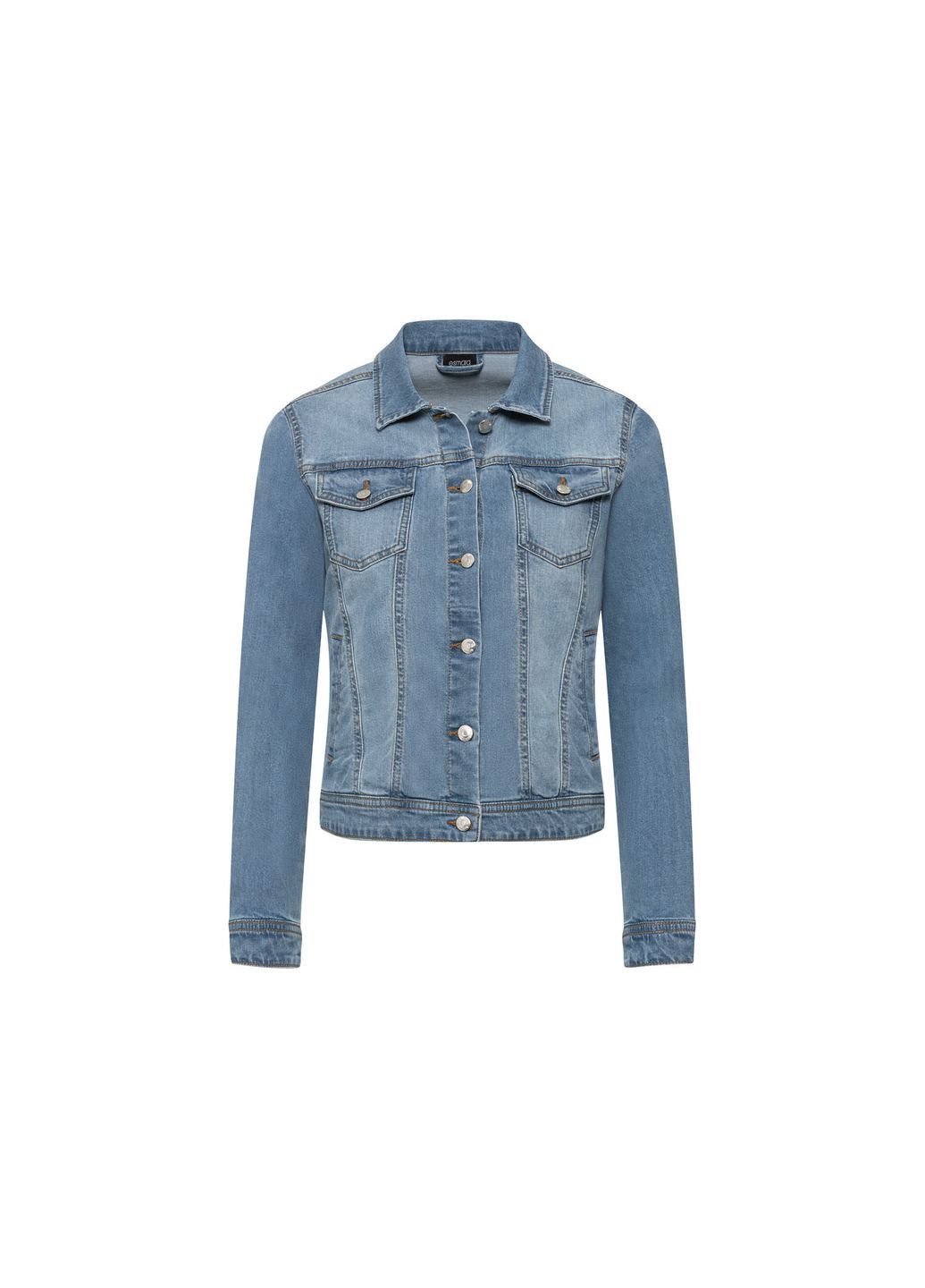 Голубая демисезонная джинсовая куртка прямого кроя для женщины lidl 370715 36(s) куртка-лайнер Esmara