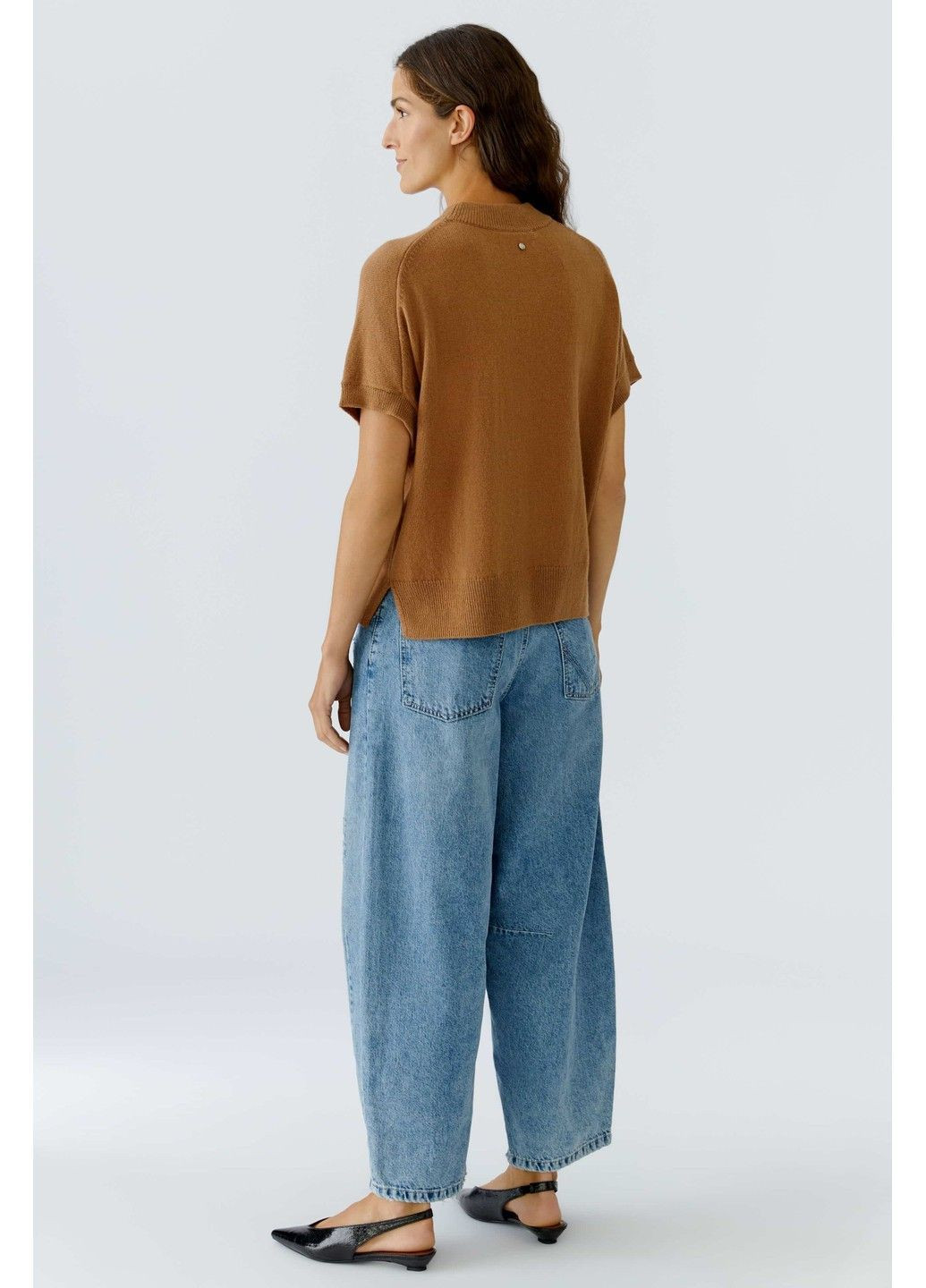 Коричневий демісезонний жіночий светр коричневий джемпер Oui