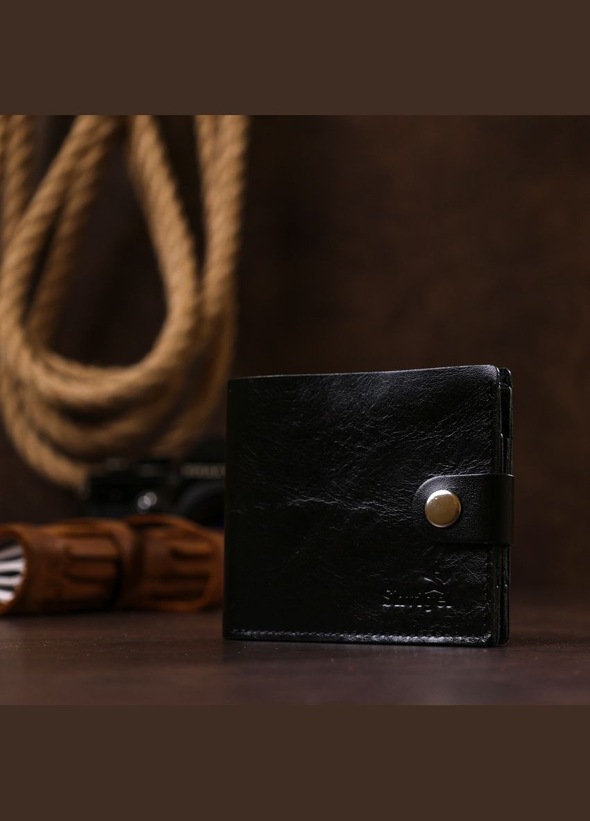 Кожаное портмоне для документов мужское 16460 Черный Shvigel (306882277)