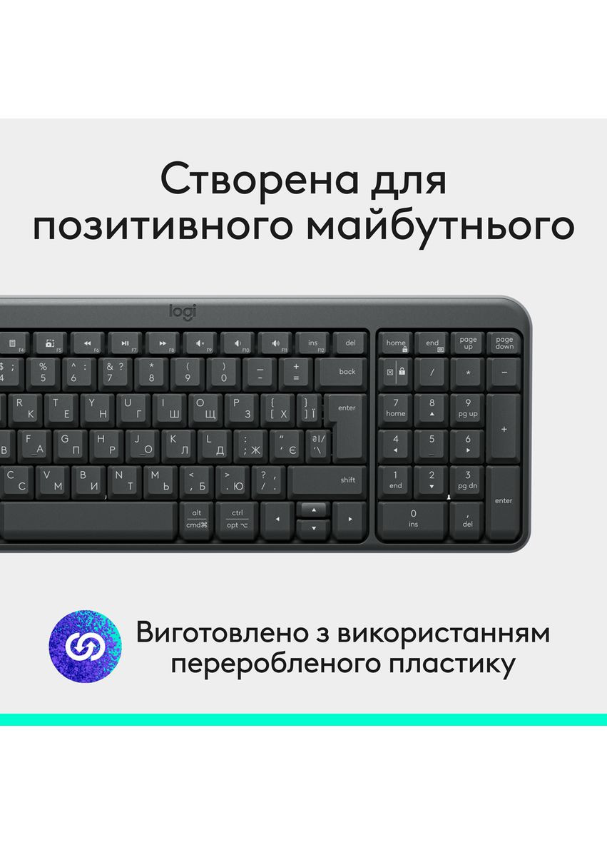 Клавіатура K250 Wireless Graphite (7136786) Logitech (360393131)