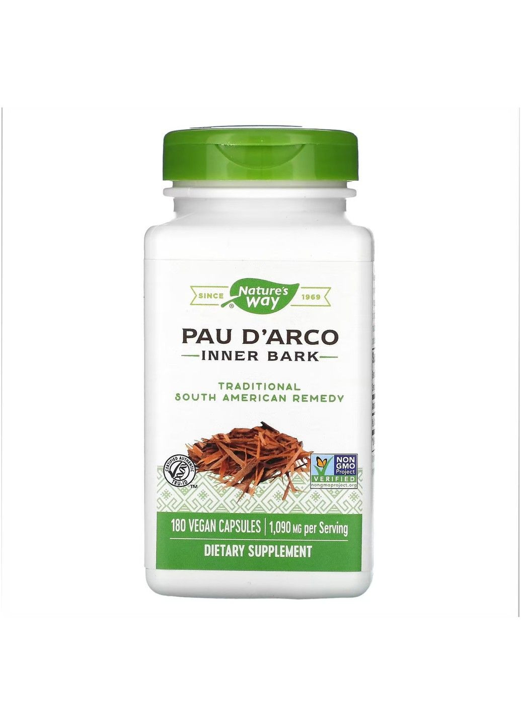 Кора мурашиного дерева, 1090 мг, 180 веганських капсул (545 мг в 1 капсулі) Nature's Way (347600287)