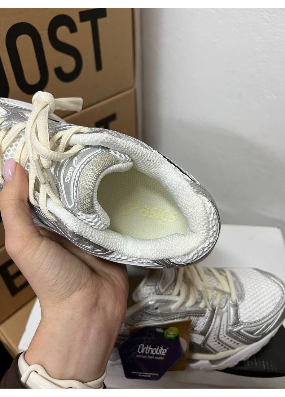 Білі Осінні кросівки чоловічі asics gel-kayano 14 white silver асікс гель каяно 14 No Brand