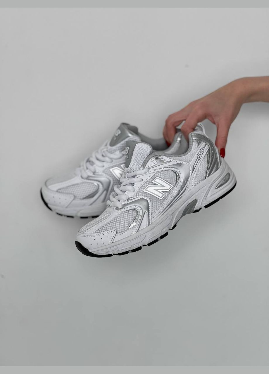 Білі всесезонні кросівки Vakko New Balance 530 White Silver