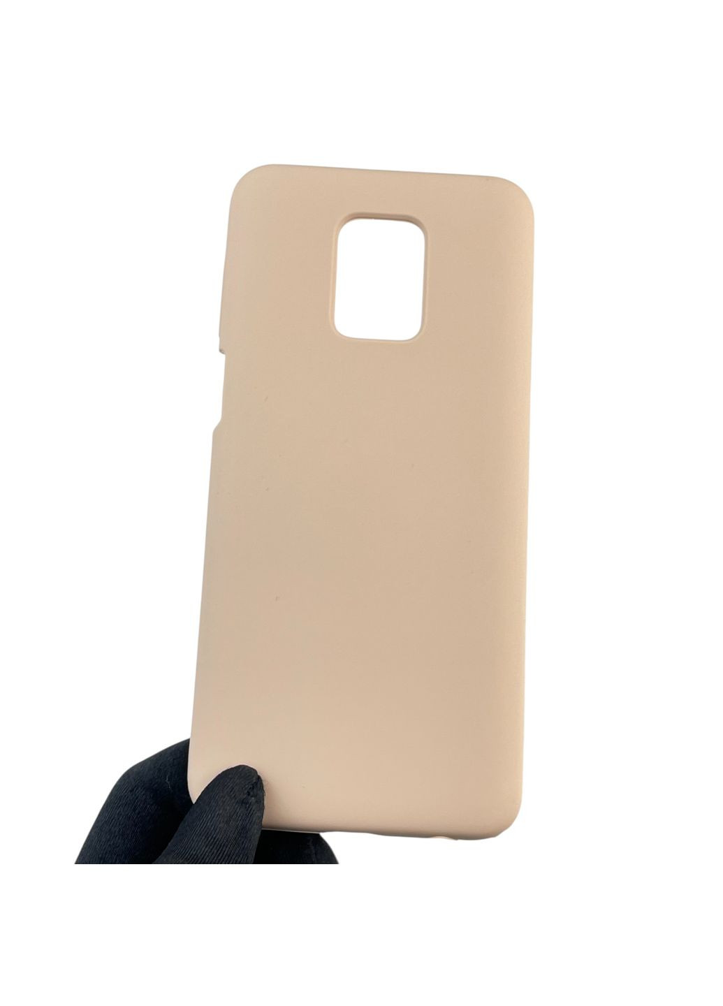 Чохол для Redmi Note 9 Pro силіконовий з мікрофіброю нековзний на сяомі редмі нот 9 про пудровий Xiaomi (366387849)