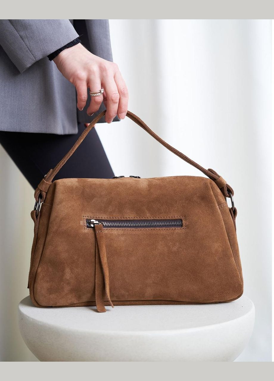 Жіноча сумка з короткою ручкою на два внутрішніх відділення руда "Фрея" WeLassie (322503309)