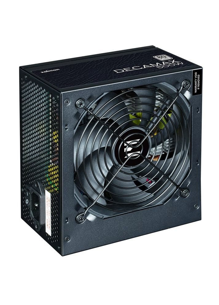 Блок питания Decamax (500W) 85%, 80 Plus, 120мм, 1xMB 24pin(20+4), 1xCPU 8pin(4+4), 3xMolex, 4xSATA, 2xPCIe 8pin(6+2) Zalman (314777460)