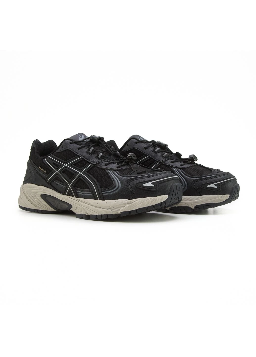 Сірі Осінні кросівки чоловічі asics gel-kahana tr v4 black light grey gore-tex асікс гель кахано tr v4 No Brand