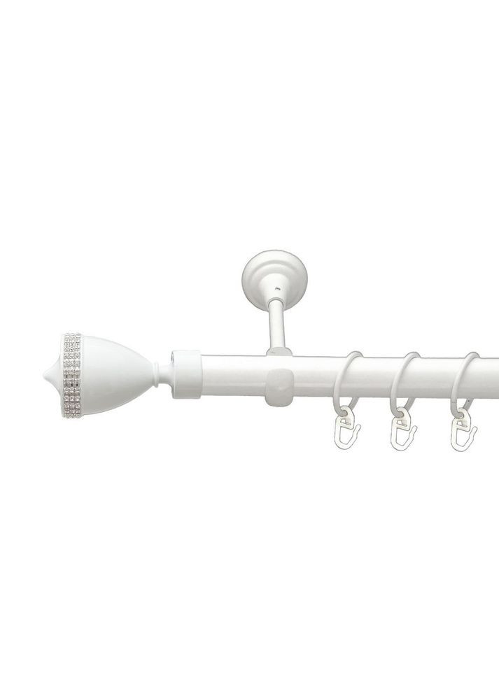 Карниз Етернія металевий однорядний відкритий гладка труба Арктіс 25 мм 200 см (00-00021142) ORVIT (300692671)