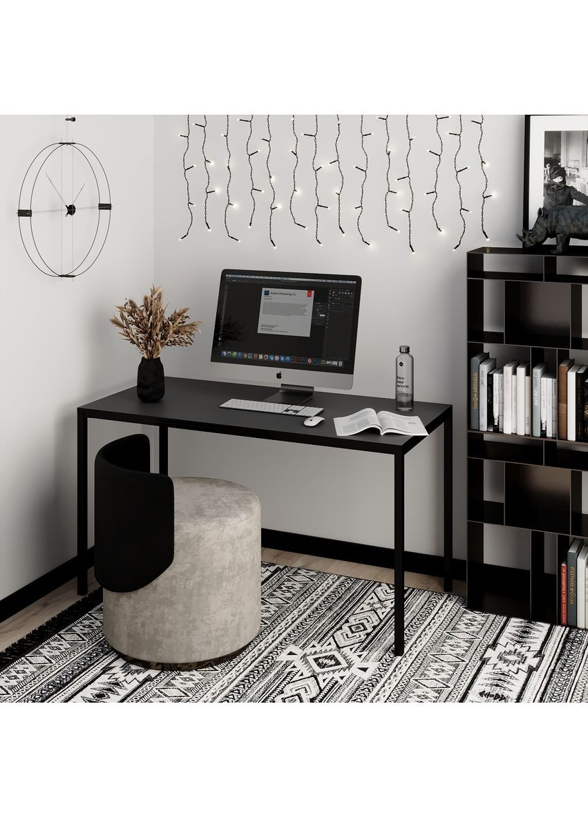 Письменный стол Brevity Loft standart 1400х750х670 Графит/Чёрный металл (TB04070000030) Art In Head (337309341)