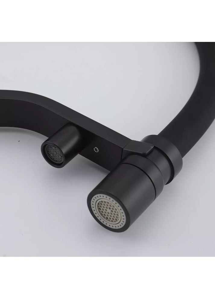 G4395-66 кухня під осмос одноваж. вис. силікон. вилив лат. шпилька карт. 90° Ø35 (чорний) {8/1} GAPPO (371881905)