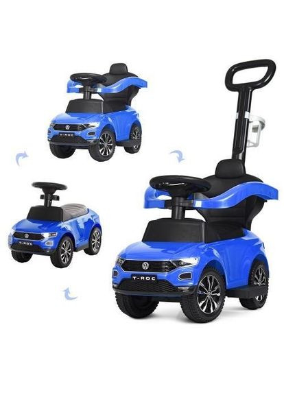 Каталка-толокар батьківська ручка підставка Синій 2 в 1 (651-4) Metr+ (301421659)