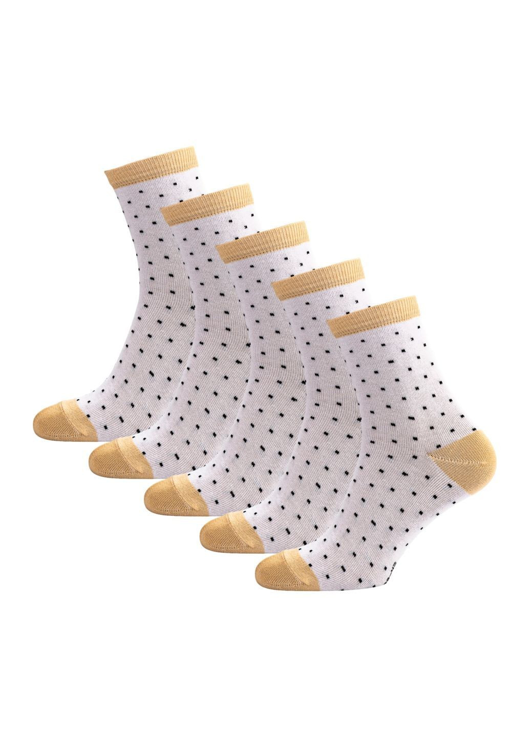 Білі набір (5 шт) жіночих шкарпеток Siela (302517090)