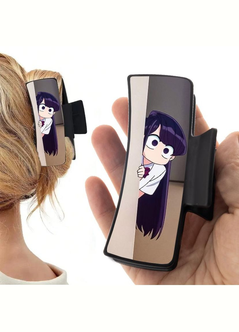 Заколка крабик для волос Аниме У Коми сан проблемы с общением #0004 черный No Brand (315630685)