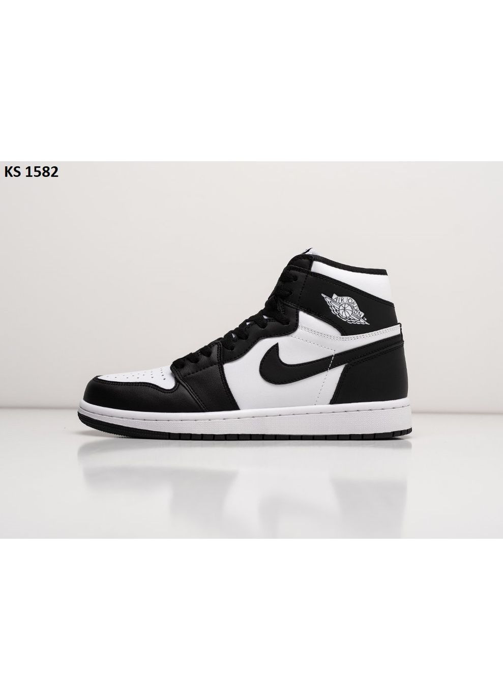 Чорні Осінні кросівки чоловічі nike air jordan 1 retro high black white найк аір джордан No Brand
