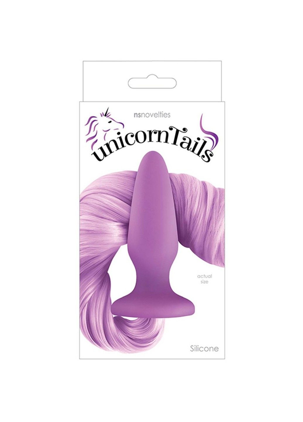 Анальна пробка з хвостом поні, Unicorn Tails, purple Ns Novelties (289782832)