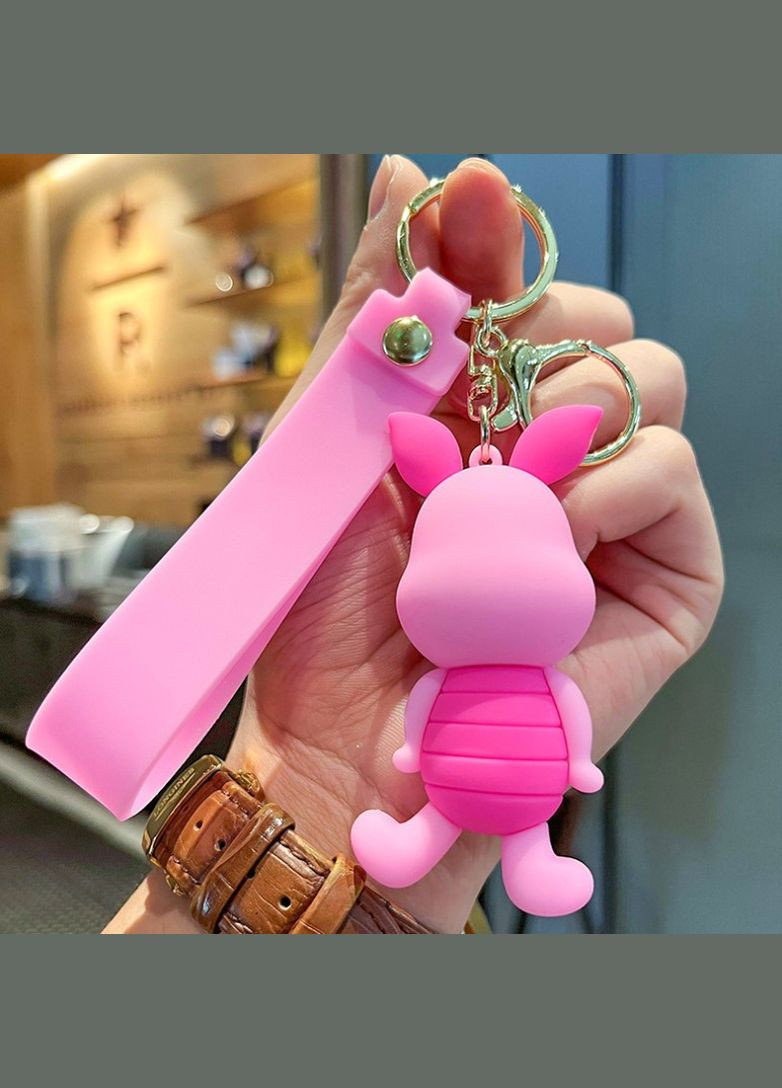 Вінні Пух брелок П'ятачок рожева свинка силіконовий брелок для ключів креативна підвіска 8см Shantou (289978625)