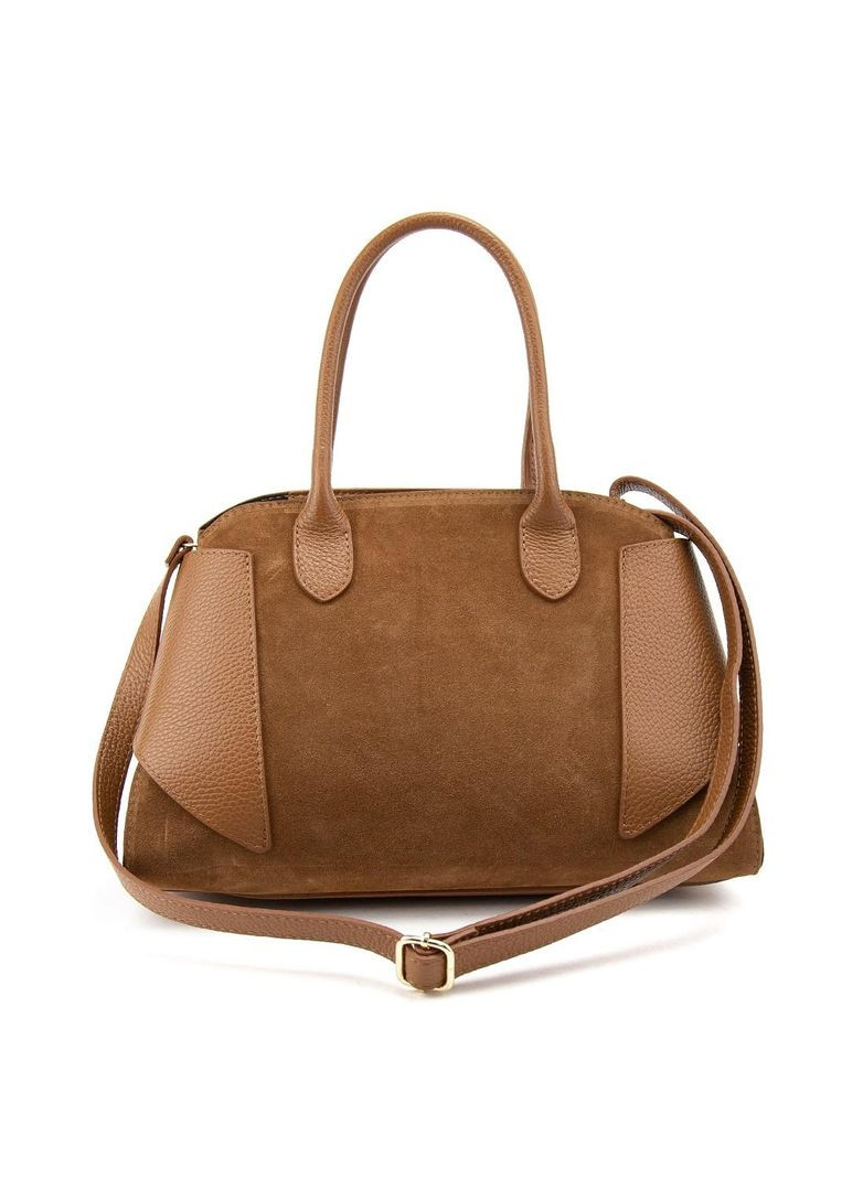 Сумка класична жіноча кросбоді на плече з натуральної шкіри флотар та замші повсякденна RoyalBag F-IT-7688-1 (362379476)