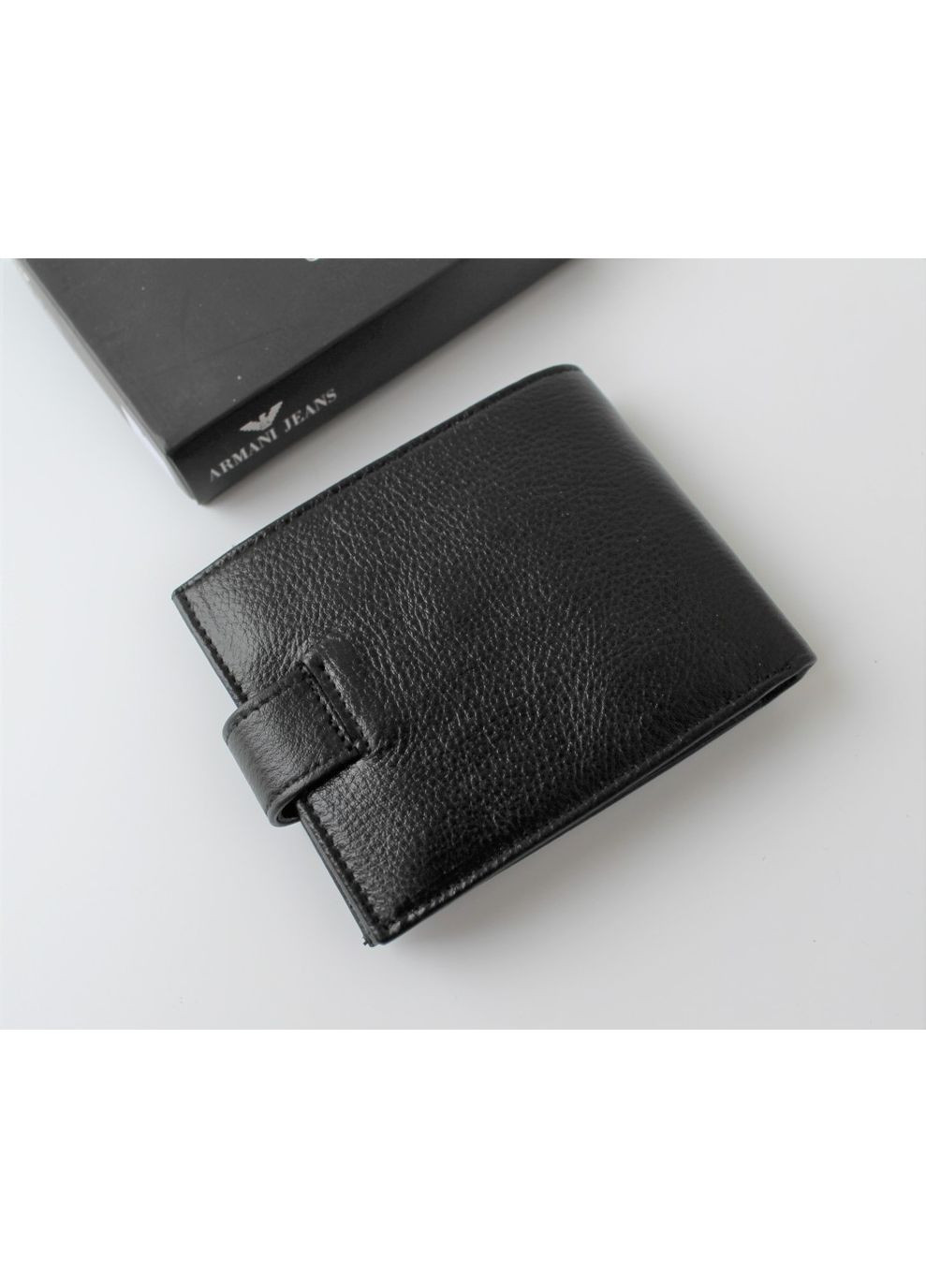 Мужской кожаный кошелек черный No Brand (369365158)