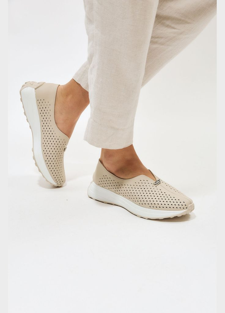 Бежевые мокасины 195322 ALLSY