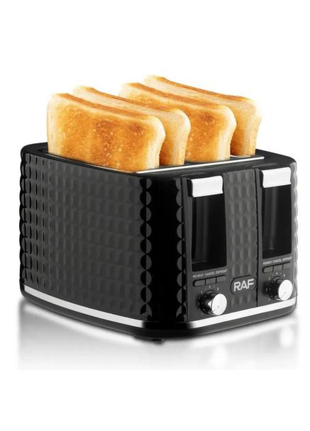 Тостер R.503, 1500 Вт, 4 тоста, 6 уровней поджаривания, функции размораживания и подогрева RAF (369961109)