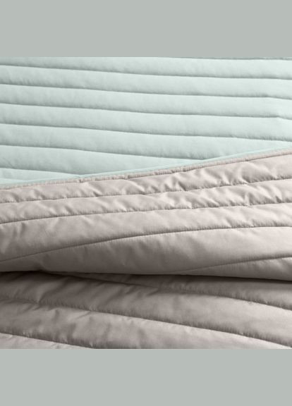 Двостороннє покривало Стиль Люкс 240х260 см з антиалергенним волокном, м'ята/св. сірий (8-13500*007) IDEIA (322197009)