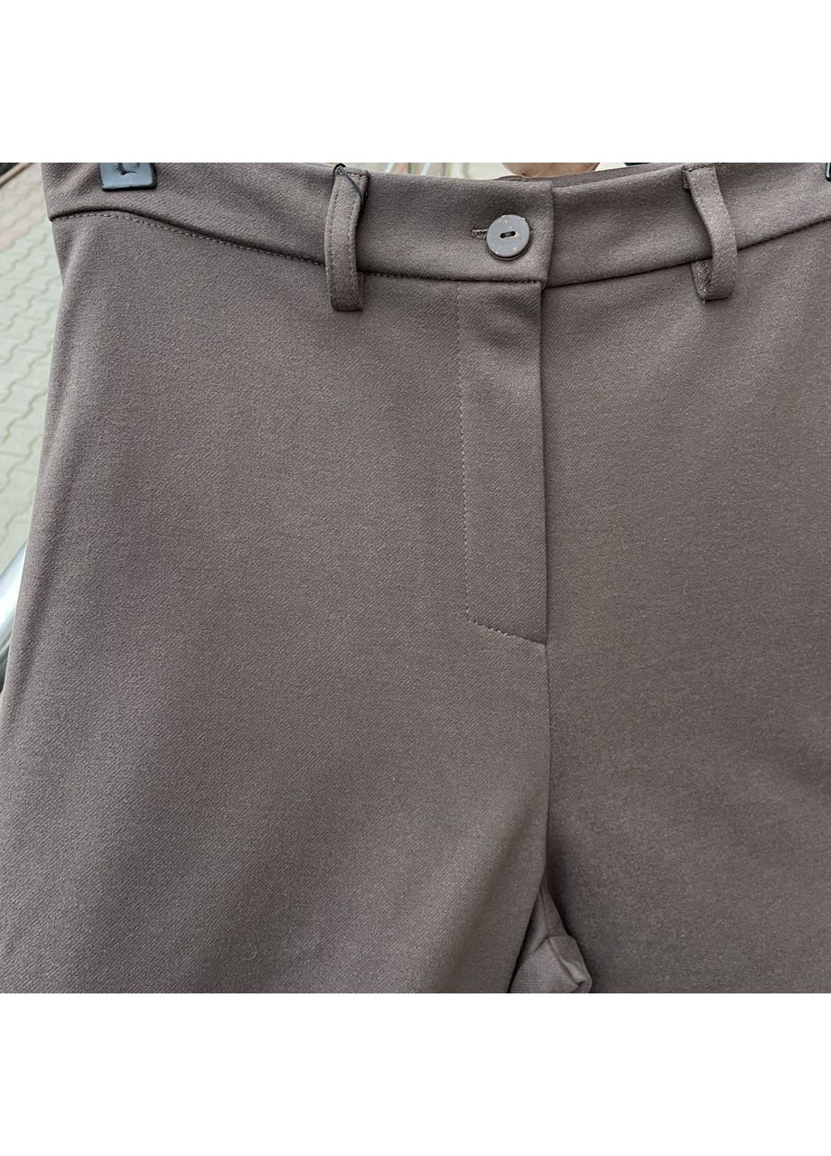 Штани жіночі палаццо-штани класичні вовна коричневі No Brand (369925012)