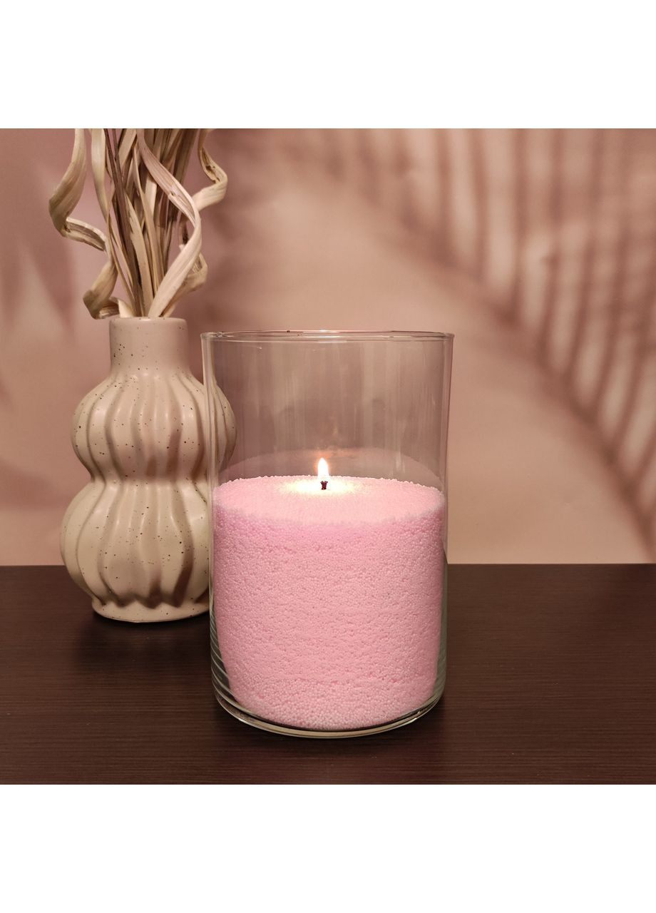 Рожеві насипні свічки 1 кг + 1 м фітиля Liliya Flowers (366026618)