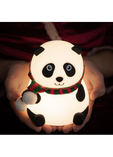 Ночник силиконовый Панда LED лампа Светильник на аккумуляторе в детскую No Brand (363329714)
