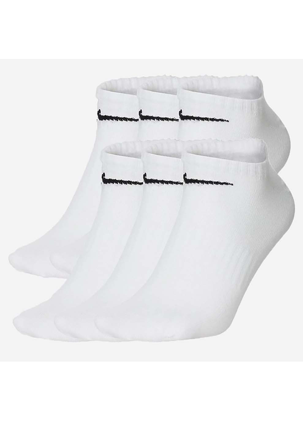 Чорні шкарпетки u nk everyday ltwt ns 6pr-band білий Nike однотонні (333957399)