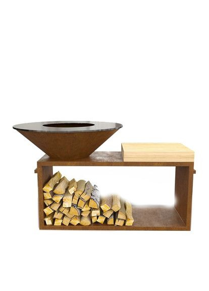 Вуличний дров'яний гриль PRO 1000 мм "іржаве" покриття 100/48100-7 AHOS (323230907)