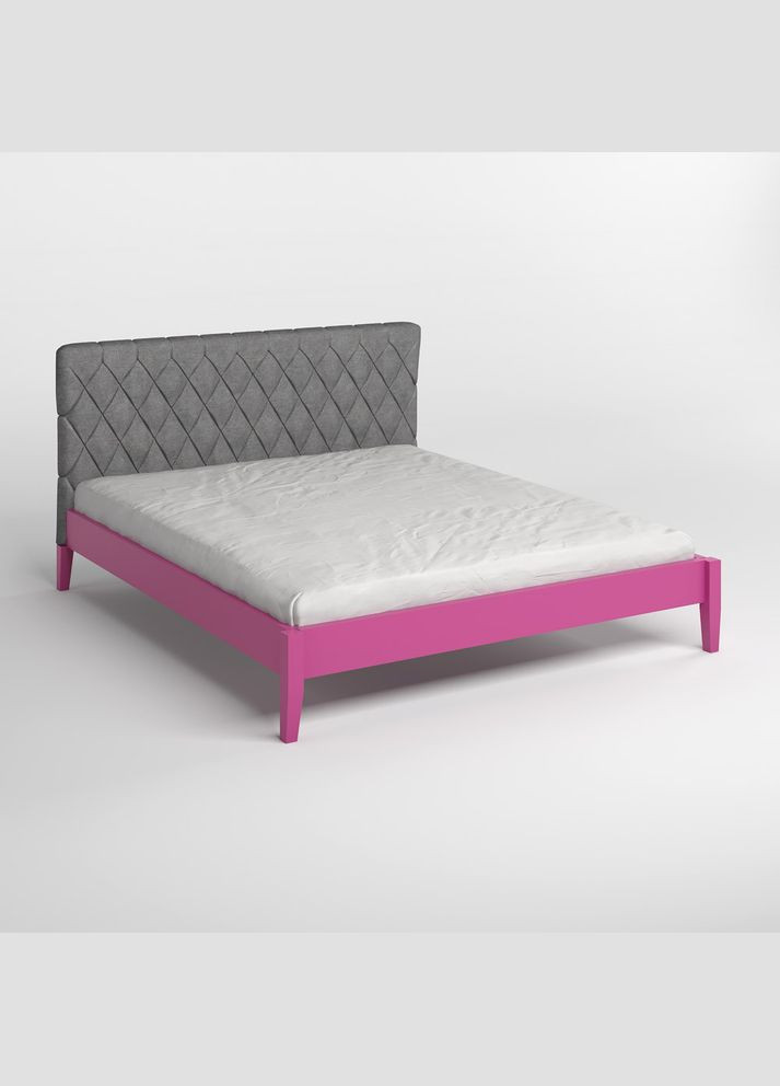 Двоспальне дерев'яне ліжко Венеція ДК (S2060R30B)/Аляска 93 (Сірий) 180х190 см (MBG-5626) Mebigrand (368281293)