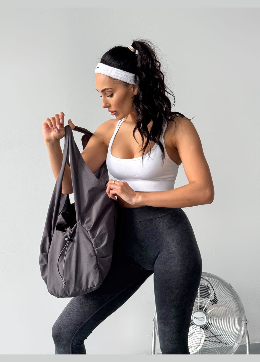 Спортивні жіночі легінси лосини з ефектом виварювання та бразильським пуш-ап Double V Push Up Графіт SV (340466566)