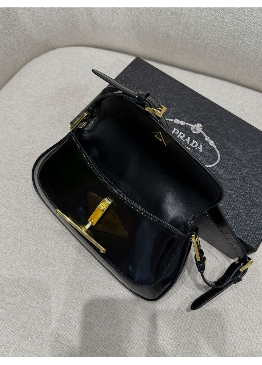 Сумка женская Patent Leather Shoulder Bag Black No Brand (363975769)