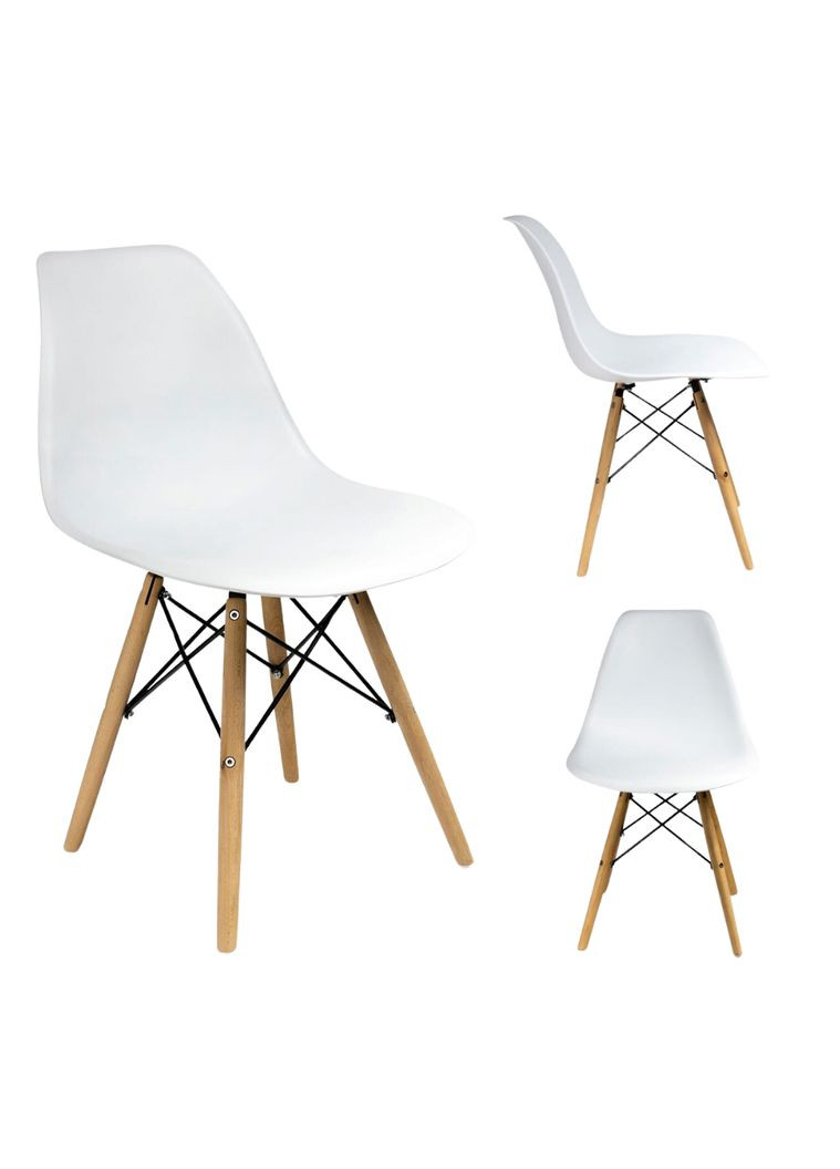 Стілець Eva у скандинавському стилі з дерев'яними ніжками Jumi (361951991)