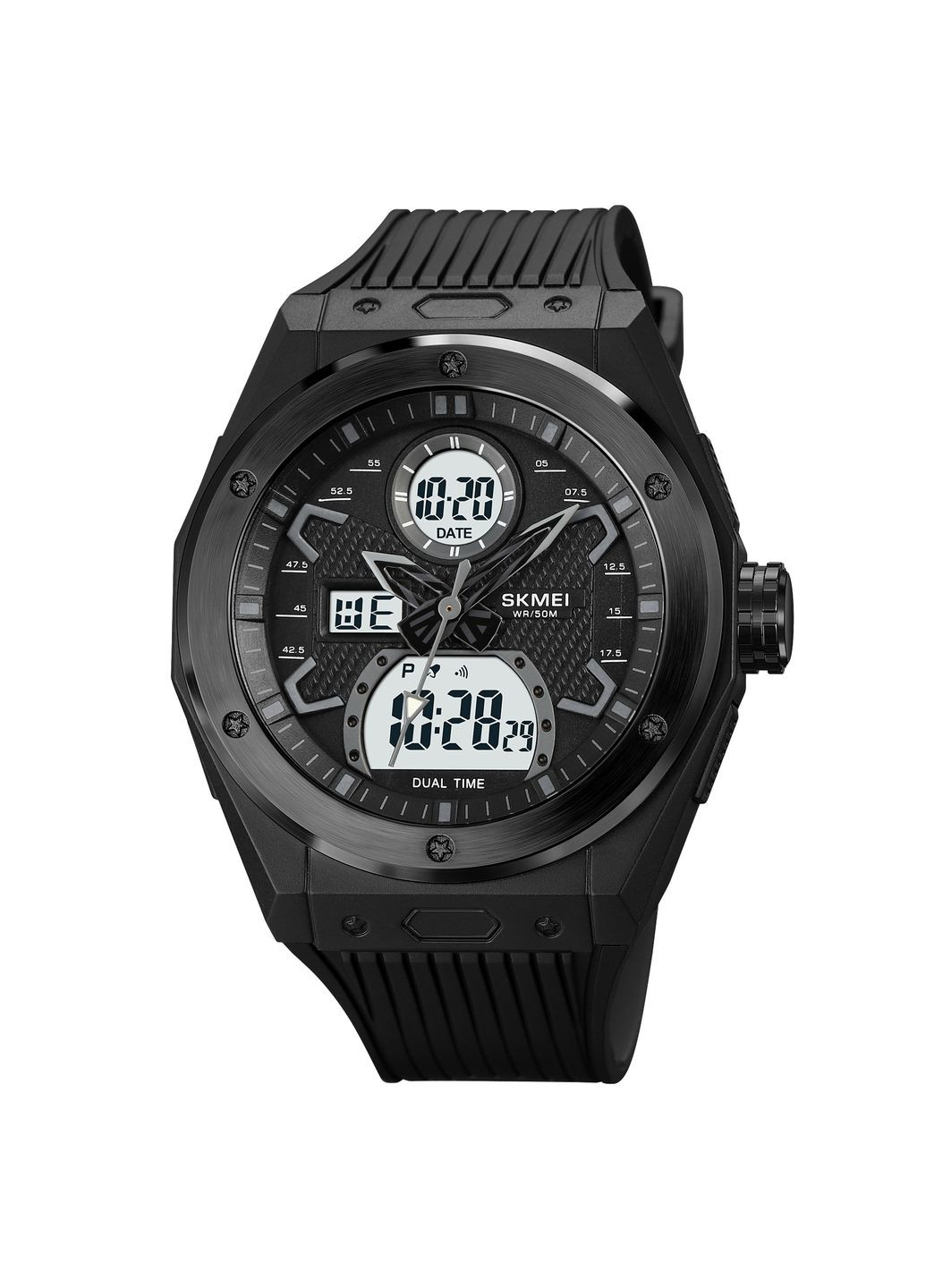 Годинники 2013BKWT Black-White спортивні кварцові для чоловіків з будильником та секундоміром ProDobro (367267777)