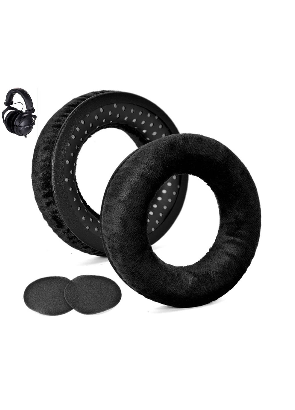 Амбушюры велюровые DT770 Pro, DT880 Pro, DT990 Pro black Beyerdynamic (361147850)